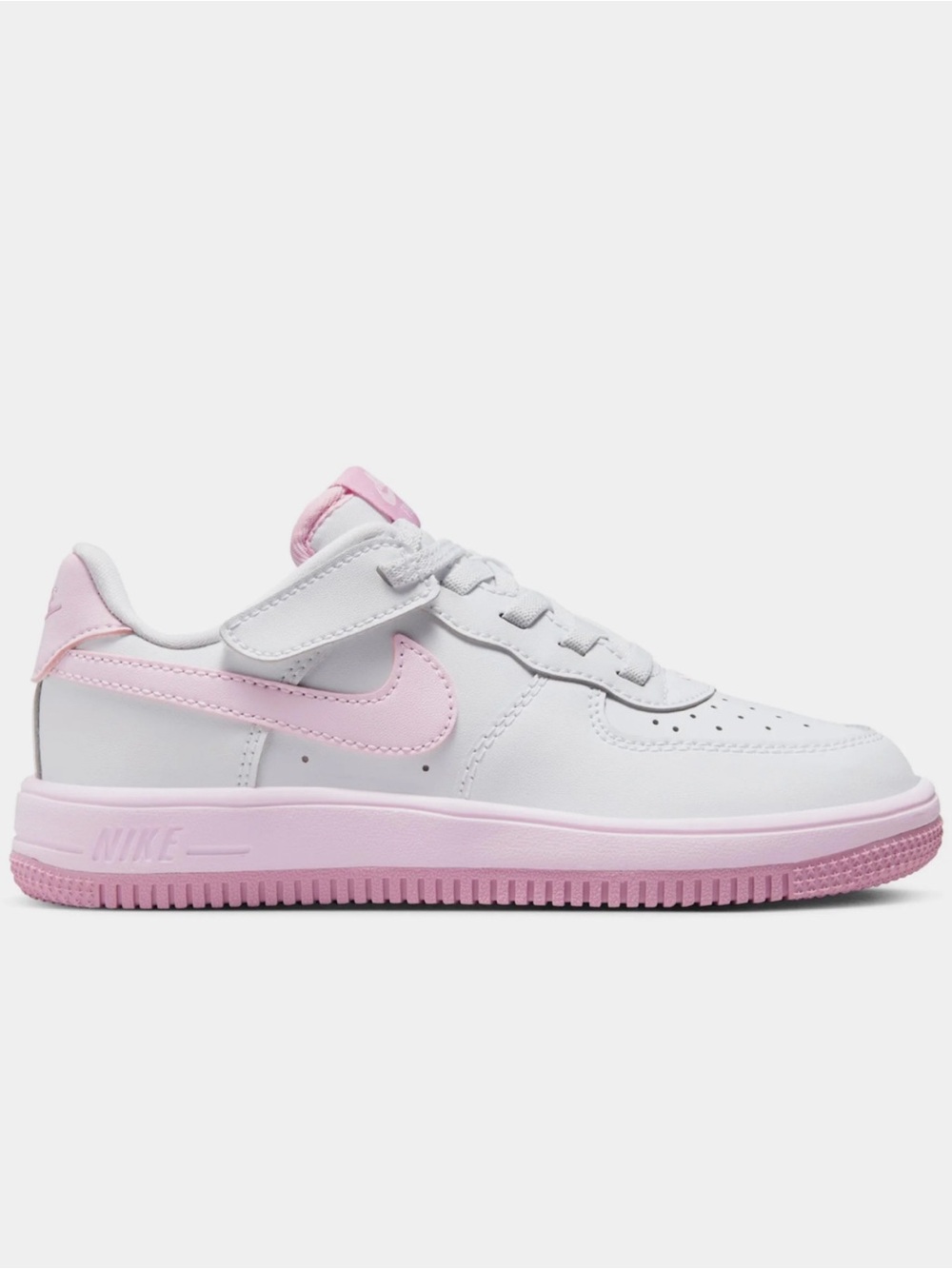 Nike Air Force 1 Low EasyOn "White/Pink Foam" Toddler Girls' Shoes